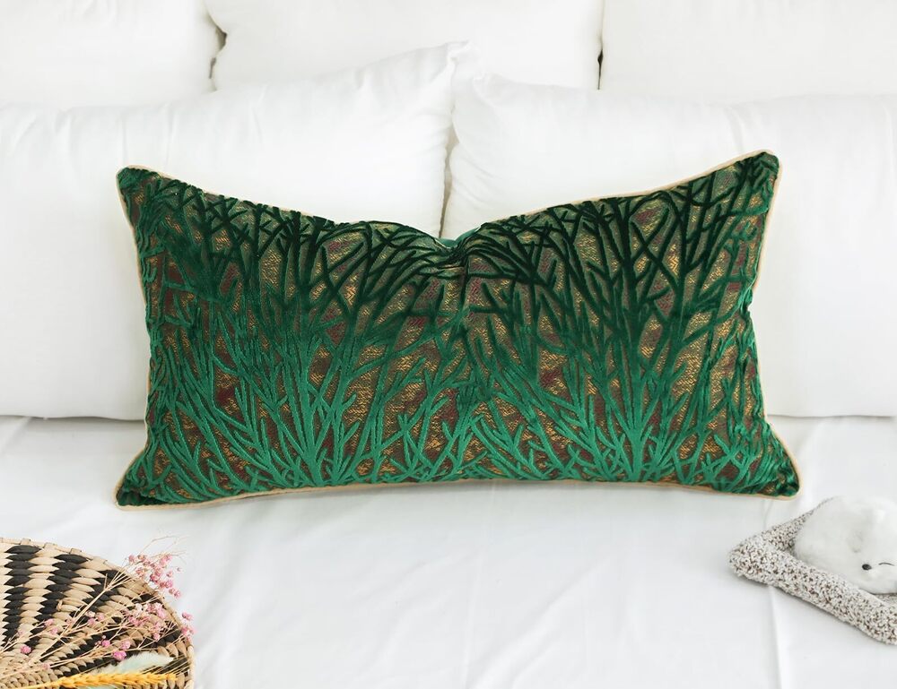 2053 Decorative Modern Long Lumbar Pillow Cover 16 x 26, Boho Long Pillow